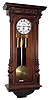 Ferdinand Winkler, Wien, walnut 3-weight quarter striking 8 day Vienna Regulator, c1890