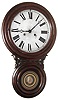 E.N. Welch Manufacturing Company, Forestville, Conn., "Ionic" later the "Alexis No. 1" wall clock, 30 day, time only, double spring driven movement in rosewood grained figure eight case with painted metal dial; nickel plated movement. Original Welch hands.  c1875