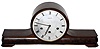 Junghans, Germany mahogany 8 day Westminster chime tambour mantel clock, 1951