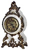 F. Kroeber, New York, "Louis XIV" enameled iron 8 day, time and strike mantel clock, c1895