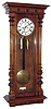 Gustav Becker, Freiburg Germany, walnut 2 weight time and strike Vienna regulator, c1886