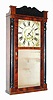 Samuel Terry, Bristol, Conn., 30 hour wood movement half column and splat shelf clock, c1830