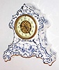 Waterbury Clock Co., Waterbury, Conn., "Parlor No.?" 8 day, time and strike porcelain mantel clock, c1900