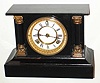 Waterbury Clock Co., Waterbury, Conn., "Alesia" enameled iron 8 day, time and strike mantel clock, c1891