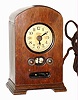 Telechron RCA Victor mahogany electric radio time switch clock, c1932