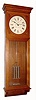 Waltham Clock Co., Waltham, Mass, "REGULATOR No. 15", in walnut, with 3- jar mercury pendulum (sealed nickel finish jars), less top crest, c1905