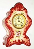Waterbury Clock Co., Waterbury, Conn., "Parlor No. 90" 8 day, time and strike porcelain mantel clock, c1900