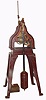 Seth Thomas Clock Co., "Tower Clock No. 6" Movement on another size stand, with winding crank and 2 smaller18-lb iron weights, pendulum length of 48" and iron bob weight of 75 pounds, c1890