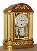 French, Grivolas, 400 Day time piece in a heavy and fancy crystal case with 10 reeded Corinthian columns, c1910