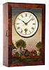 New England Clock Co., 30 hour mahogany "Cigar Box" shelf time piece, c1851
