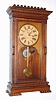 William L. Gilbert Clock Co., "Latona", 8 day, time and strike, spring shelf clock. This is a spring model. It was also available as a weight driven time side with spring strike, c1885