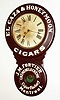 Baird Clock Co., Plattsburg, NY, 8 day advertising time piece for El Caza and Honeymoon Cigars. The movements for these time pieces were supplied by Seth Thomas, c1895.