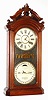 Ithaca Calendar Clock Co., Ithaca, NY, "No. 4 1/2 Favorite" walnut time and strike calendar shelf clock, c1881