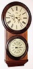 L.F. and W.W. Carter Bristol, Conn., 8 day weight driven wall time piece with Lewis' Perpetual Calendar, c1865