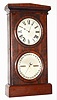 Seth Thomas Clock Co., Thomaston, Conn., "Parlor Calendar No. 3" rosewood 8 day, time and strike double dial shelf clock, c1870