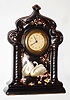 Waterbury Clock Co., Waterbury, Conn., English painted porcelain 30 hour novelty time piece, c1910