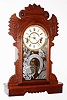 Waterbury Clock Co., Waterbury, Conn., "Corona" walnut 30 hour time and strike shelf clock, c1890