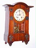 Lenzkirch, Germany, mahogany 8 day, time and strike Art Nouveau mantel clock, c1905