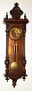 Gustav Becker, Freiburg, Germany, walnut 8 day, time and strike two weight Vienna regulator, c1890