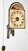 Black Forest, Germany, 30 hour time, strike and alarm wag-on-wall postal clock, c1870