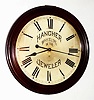 Ansonia Clock Co., New York, "Gallery No. 1" mahogany 8 day advertising hanging time piece, c1914.