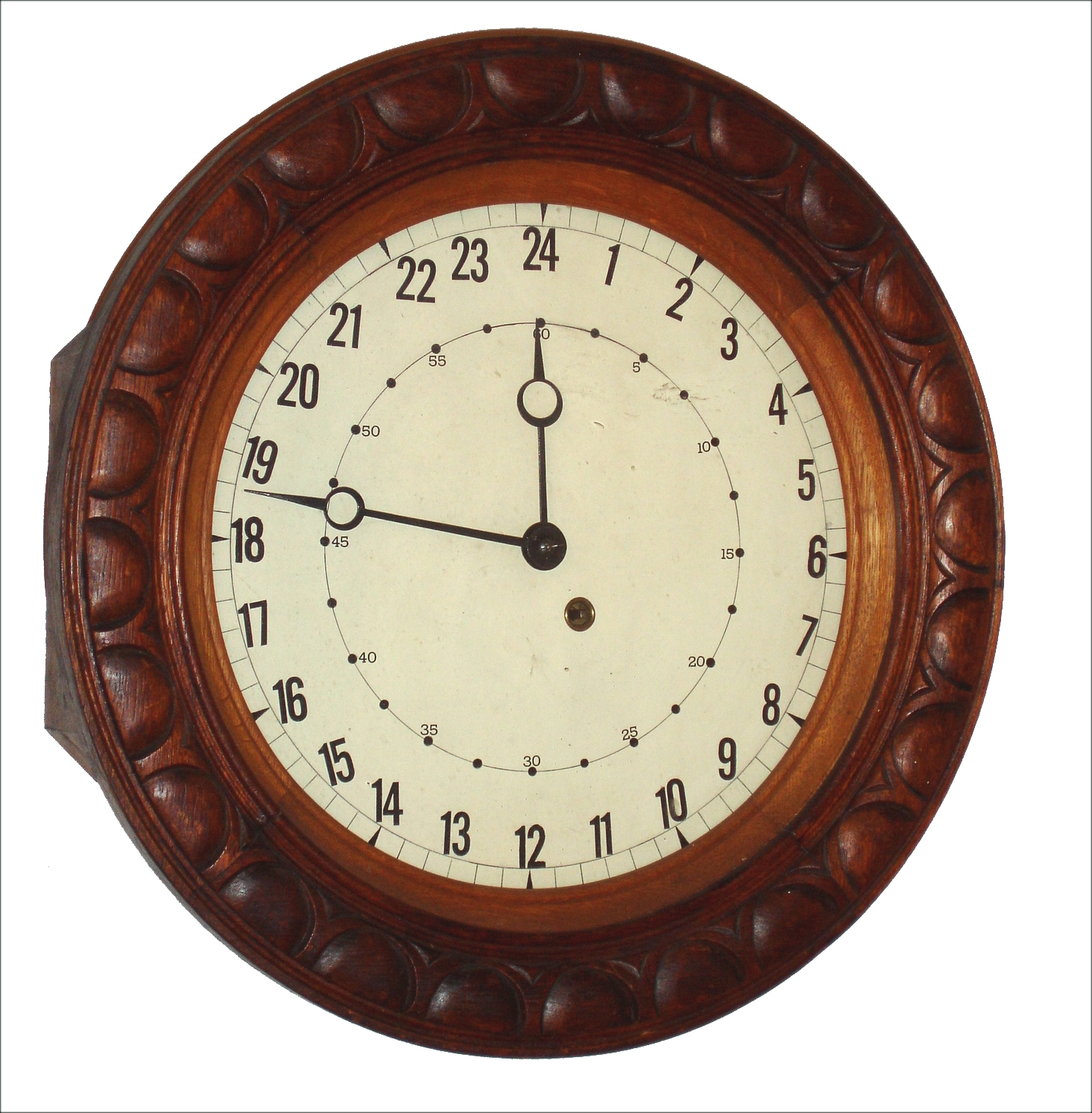 French mahogany, 8 day, time only, 'bakery' wall clock, c1900 — Antique Clocks Price Guide