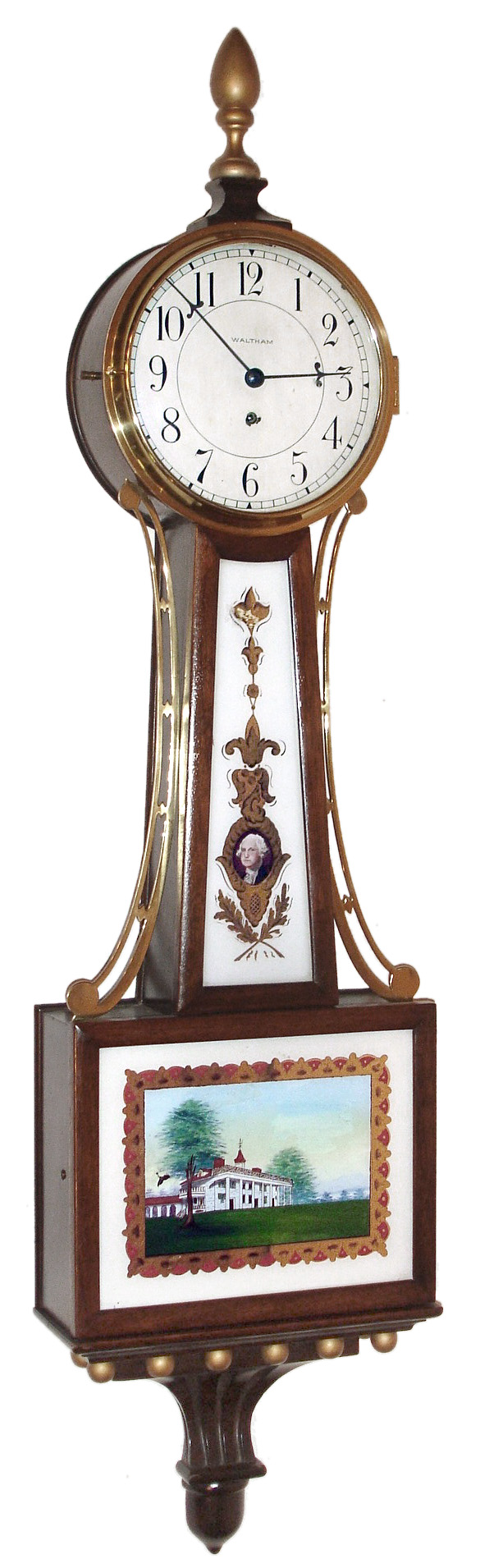Waltham Watch Co., Waltham, Mass., 8 day, lever movement banjo or Patent timepiece, c1930 — Antique Clocks Price Guide