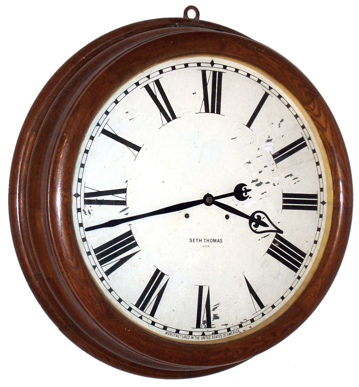 Seth Thomas Clock Co., Thomaston, Conn., "Gallery 24-Inch", 30-day pendulum double spring movement, c1920 — Antique Clocks Price Guide