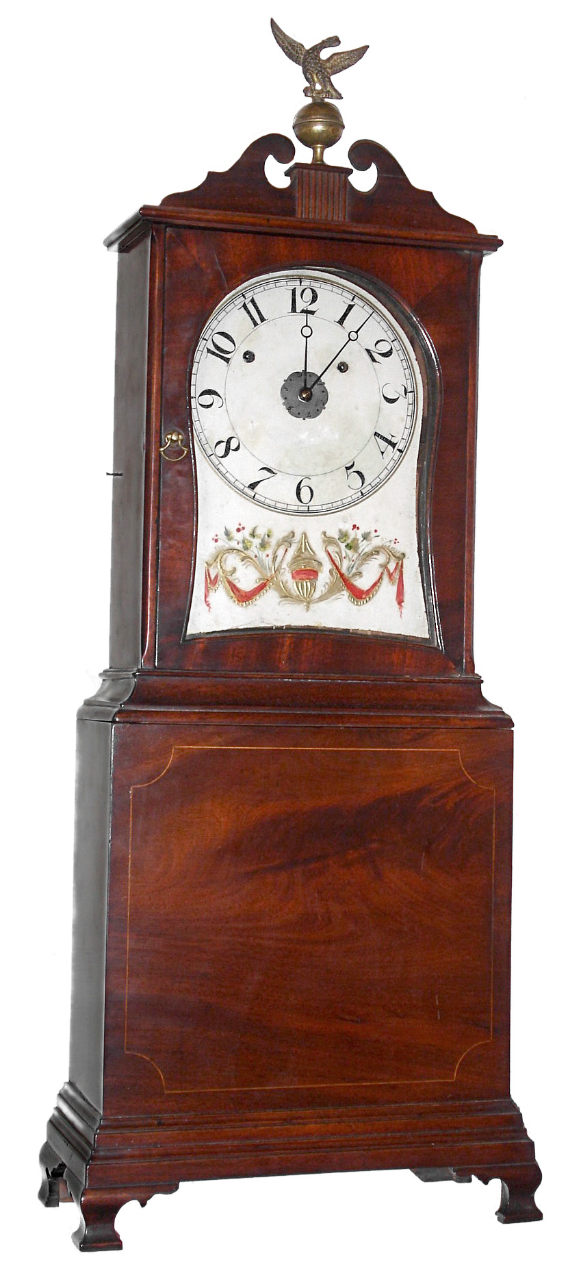 Massachusetts Shelf Clock, 8 day, weight driven, timepiece with alarm, c1815 — Antique Clocks Price Guide