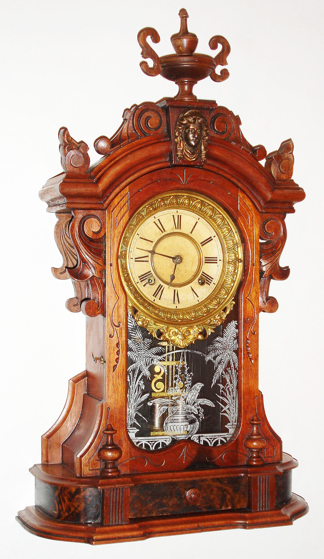 Ansonia Clock Co., New York, NY, "Monarch", 8 day, time and strike mantel clock, c1880 — Antique Clocks Price Guide