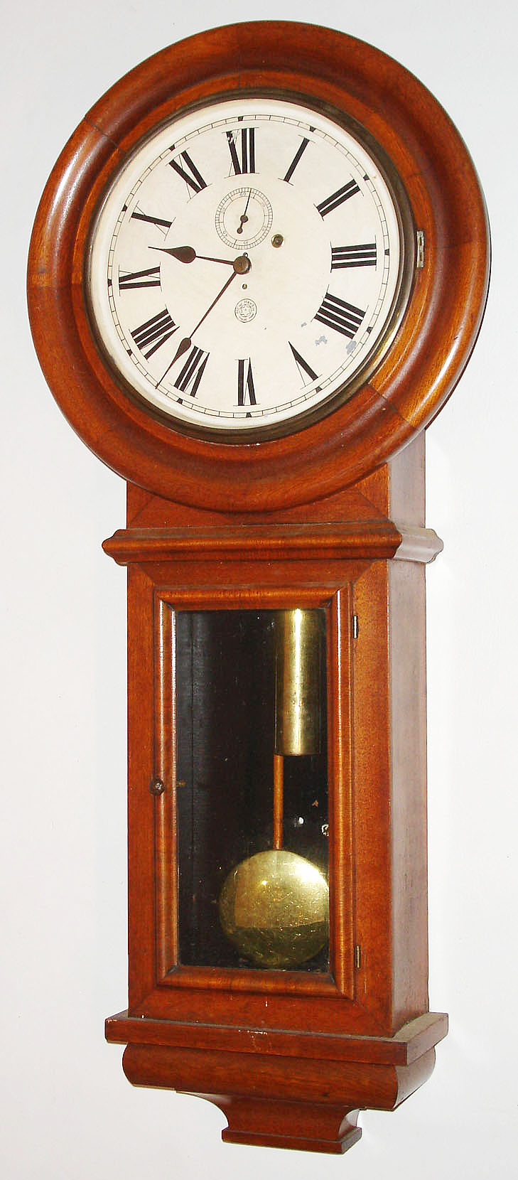New Haven Clock Co., New Haven, Conn., "Office No. 1", 8 day, weight wall timepiece, c1886. — Antique Clocks Price Guide