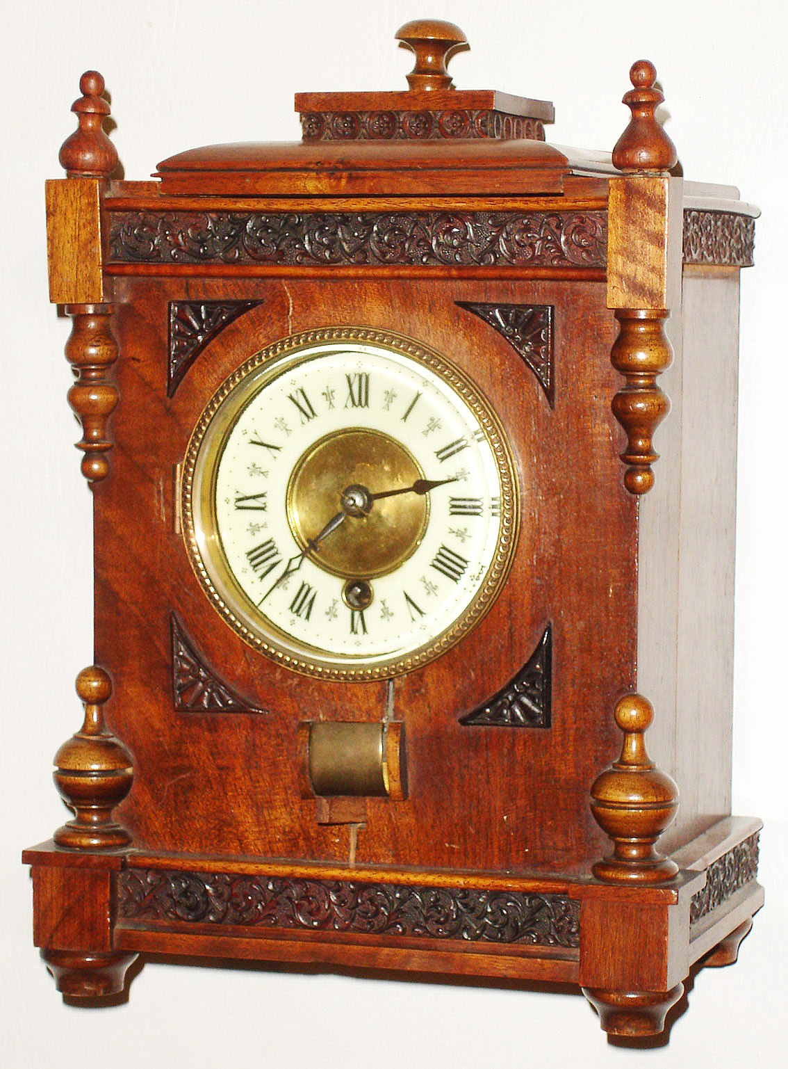 Automatic Memorandum Clock Company, Ltd., London, 8 day walnut reminder clock, c1905 — Antique Clocks Price Guide