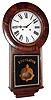 Welch, Spring and Co., Forestville, Conn., conversion, 8 day, time only, two weight driven movement in a rosewood case with reverse painted lower tablet, c1880