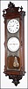 Ithaca Calendar Clock Co., Ithaca, New York, "Regulator No. 1". 8 day, time and perpetual calendar, center sweep seconds, two weight driven movement in a walnut case with engraved and highlighted dial mask and papered metal dials, s#20, dated December of 1891