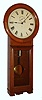 Seth Thomas Clock Co., Thomaston, Conn., "Regulator No. 2" wall clock, 8 day, time only, weight driven movement in a walnut case with painted metal dial, c1885