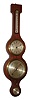 Chelsea Clock Co., Boston, Mass., full size "Carver" hanging 8 day timepiece, barometer, thermometer and hygrometer, c1948