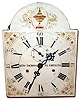 Seth Thomas, Plymouth, 30 hour time and strike wooden works movement and dial only, c1820