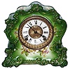 Ansonia Clock Co., New York, NY, "Torry", 8 day, time and strike, porcelain mantel clock, c1900