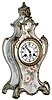 French, 8 day, time and strike, porcelain mantel clock, c1900