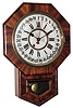 New Haven Clock Co., New Haven, Conn., "Drop Octagon" 8 day time and calendar veneered rosewood school clock, c1900