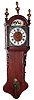 Staartklok, Dutch weight-driven, 30 hour, time and strike wood hanging clock, also called Dutch Hood, c1810