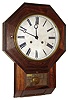 Atkins Clock Co., 8 day, time and strike Octagon Drop XX with ripple molding wall clock, c1863.