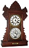 Charles W. Feishtinger, Fritztown, Pa, 8 day, time and strike calendar mantel clock.   These clocks were manufactured by the Waterbury Clock Co. for Feishtinger.  This is Waterbury's "Hendon" case with modification to the base for the calendar, c1895.