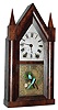 Brewster and Ingrahams, Bristol, Conn., 30 hour, time and strike, iron back plate movement steeple clock, c1845