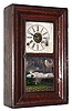 Smith and Goodrich, Bristol, Conn., 30 hour, time and strike, /alarm fusee miniature OG shelf clock, c1850.