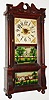 Forestville Manufacturing Co., Forestville, Conn., 8 day, time and strike, double decker shelf clock with carved eagle splat, c.1850