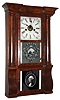 Forestville Manufacturing Co., (J.C. Brown), 8 day, time and strike column and cornice shelf clock, c1850