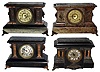 Clocks- 4 (Four) Seth Thomas Adamantine, 8 day, time and strike, mantel clocks, c1900