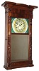 Asa Munger, Auburn, NY, 8 day, time and strike ironing board top shelf clock, c1835