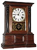 Atkins Clock Co., Bristol, Conn., 8 day, time and strike London model shelf clock, c1860.